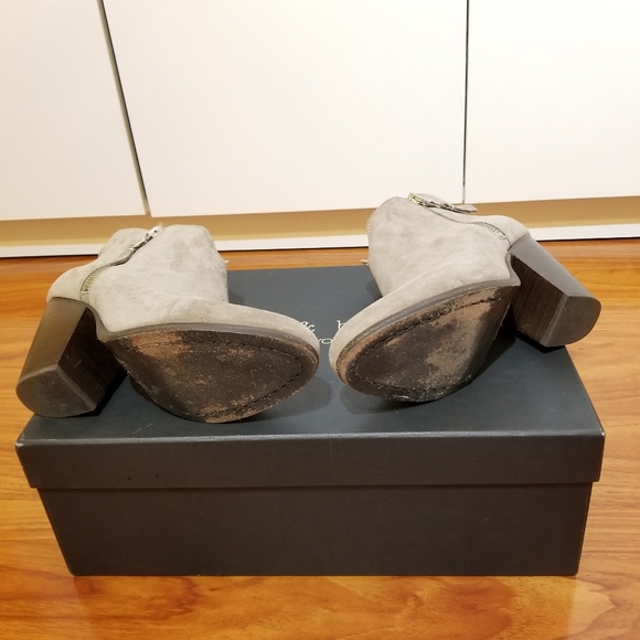 RAG & BONE MARGOT GRAYSUEDE LEATHER ANKLEBOOTIES - Picture 6 of 7